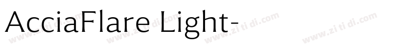 AcciaFlare Light字体转换 AcciaFlare Light字体转换